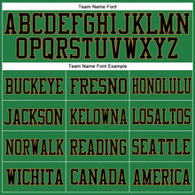 Load image into Gallery viewer, Custom Grass Green Black-Old Gold Mesh Authentic Football Jersey