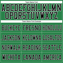 Load image into Gallery viewer, Custom Grass Green Black-White Mesh Authentic Football Jersey