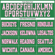 Load image into Gallery viewer, Custom Grass Green White-Pink Mesh Authentic Football Jersey