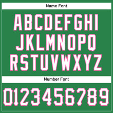 Load image into Gallery viewer, Custom Grass Green White-Pink Mesh Authentic Football Jersey