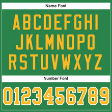 Load image into Gallery viewer, Custom Grass Green Gold-White Mesh Authentic Football Jersey