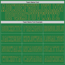 Load image into Gallery viewer, Custom Grass Green Grass Green-Old Gold Mesh Authentic Football Jersey