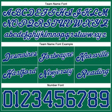 Load image into Gallery viewer, Custom Kelly Green White Pinstripe Royal-White Authentic Basketball Shorts