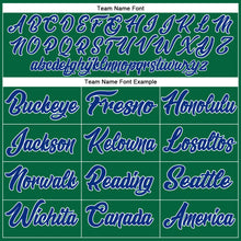 Load image into Gallery viewer, Custom Kelly Green Royal-White Authentic Baseball Jersey