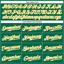 Load image into Gallery viewer, Custom Kelly Green White-Gold Authentic Sleeveless Baseball Jersey