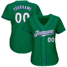 Load image into Gallery viewer, Custom Kelly Green White-Royal Authentic Baseball Jersey