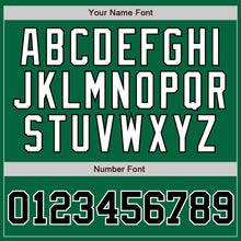 Load image into Gallery viewer, Custom Kelly Green White Pinstripe Black-White Authentic Baseball Jersey