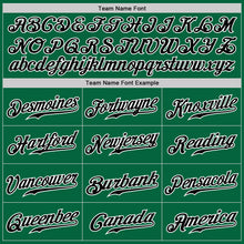 Load image into Gallery viewer, Custom Kelly Green White Pinstripe Black-White Authentic Baseball Jersey