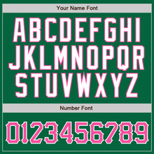Load image into Gallery viewer, Custom Kelly Green White Pinstripe Pink-White Authentic Baseball Jersey