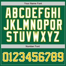 Load image into Gallery viewer, Custom Kelly Green Gold Pinstripe Gold-White Authentic Baseball Jersey