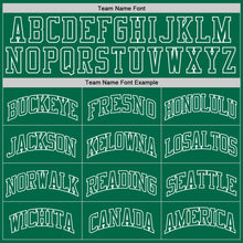 Load image into Gallery viewer, Custom Kelly Green Kelly Green-White Authentic Throwback Basketball Jersey