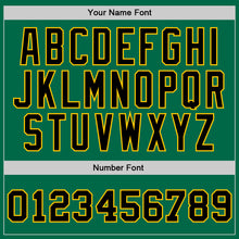 Load image into Gallery viewer, Custom Kelly Green Black-Gold Authentic Throwback Basketball Jersey