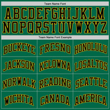 Load image into Gallery viewer, Custom Kelly Green Black-Gold Authentic Throwback Basketball Jersey