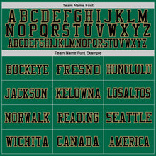 Load image into Gallery viewer, Custom Grass Green Black-Old Gold Mesh Authentic Throwback Football Jersey