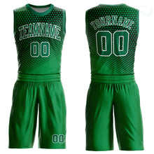 Load image into Gallery viewer, Custom Kelly Green Kelly Green-Black Round Neck Sublimation Basketball Suit Jersey