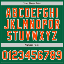 Load image into Gallery viewer, Custom Kelly Green Orange-White Authentic Baseball Jersey