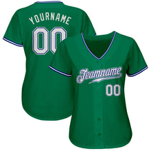 Load image into Gallery viewer, Custom Kelly Green White-Royal Authentic Baseball Jersey