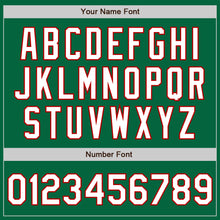 Load image into Gallery viewer, Custom Kelly Green White-Red Authentic Baseball Jersey