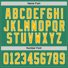 Load image into Gallery viewer, Custom Kelly Green Gold-White Hockey Jersey