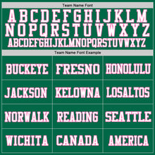 Load image into Gallery viewer, Custom Grass Green Pink-White Mesh Authentic Football Jersey
