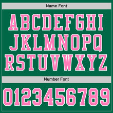 Load image into Gallery viewer, Custom Grass Green Pink-White Mesh Authentic Football Jersey