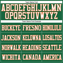 Load image into Gallery viewer, Custom Kelly Green Orange-White Mesh Authentic Football Jersey