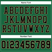 Load image into Gallery viewer, Custom Kelly Green Black-Old Gold Mesh Authentic Football Jersey