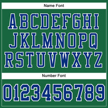 Load image into Gallery viewer, Custom Kelly Green Royal-White Mesh Authentic Football Jersey