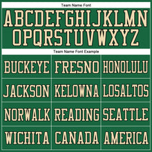 Load image into Gallery viewer, Custom Kelly Green Cream-Black Mesh Authentic Football Jersey