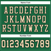 Load image into Gallery viewer, Custom Kelly Green Cream-Black Mesh Authentic Football Jersey