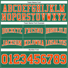 Load image into Gallery viewer, Custom Stitched Kelly Green Orange-White Football Pullover Sweatshirt Hoodie