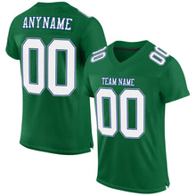 Load image into Gallery viewer, Custom Kelly Green White Royal-Gray Mesh Authentic Football Jersey