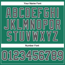 Load image into Gallery viewer, Custom Kelly Green Steel Gray-White Authentic Throwback Basketball Jersey