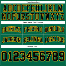 Load image into Gallery viewer, Custom Kelly Green Black-Gold Authentic Throwback Basketball Shorts