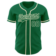 Load image into Gallery viewer, Custom Kelly Green Kelly Green-Cream Authentic Baseball Jersey