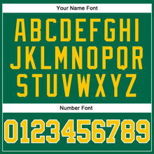 Load image into Gallery viewer, Custom Kelly Green Gold-White Authentic Throwback Basketball Jersey