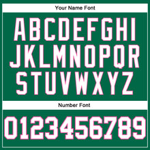 Load image into Gallery viewer, Custom Kelly Green White-Pink Authentic Throwback Basketball Jersey