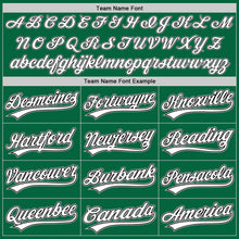 Load image into Gallery viewer, Custom Kelly Green White Pinstripe White Black-Gray Authentic Baseball Jersey