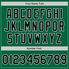 Load image into Gallery viewer, Custom Kelly Green White Pinstripe Black Authentic Baseball Jersey