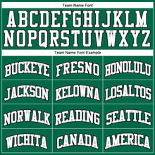 Load image into Gallery viewer, Custom Kelly Green White Pinstripe White Gray-Black Authentic Basketball Jersey