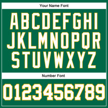 Load image into Gallery viewer, Custom Kelly Green White Pinstripe White-Gold Authentic Basketball Jersey