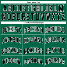 Load image into Gallery viewer, Custom Kelly Green White Pinstripe Black Authentic Basketball Jersey