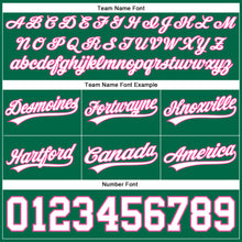 Load image into Gallery viewer, Custom Kelly Green White-Pink Authentic Throwback Basketball Shorts