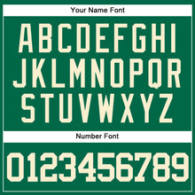 Load image into Gallery viewer, Custom Kelly Green Cream Authentic Baseball Jersey