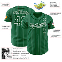 Load image into Gallery viewer, Custom Kelly Green White Pinstripe Green Authentic Baseball Jersey