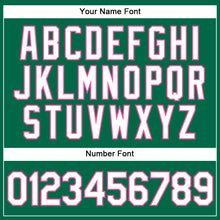 Load image into Gallery viewer, Custom Kelly Green White Pinstripe Pink Authentic Baseball Jersey