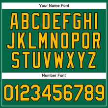 Load image into Gallery viewer, Custom Kelly Green Black Pinstripe Gold Authentic Baseball Jersey