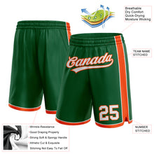 Load image into Gallery viewer, Custom Kelly Green White-Orange Authentic Basketball Shorts