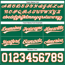 Load image into Gallery viewer, Custom Kelly Green White-Orange Authentic Basketball Shorts