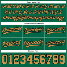 Load image into Gallery viewer, Custom Kelly Green Old Gold-Black Authentic Basketball Shorts